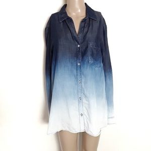 Cloth & Stone Ombré Denim Button Down